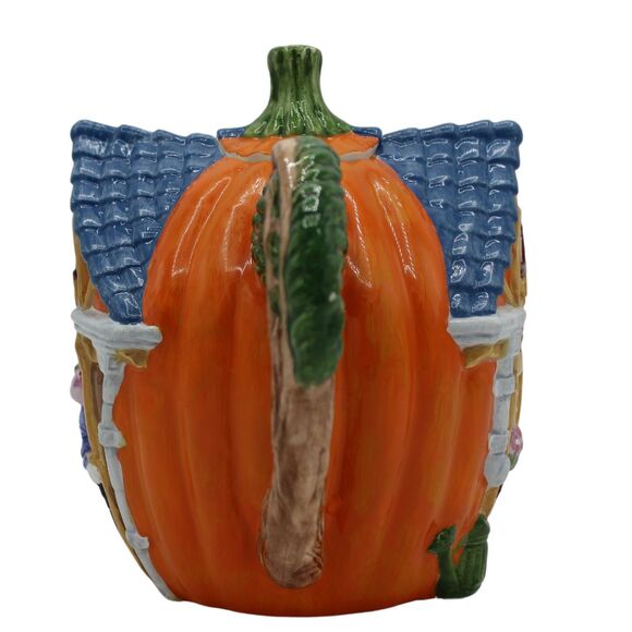 Vintage Teapot Peter Peter Pumpkin Eater Dept 56 Fairy Tale Garden Fall Decor - Picture 7 of 11